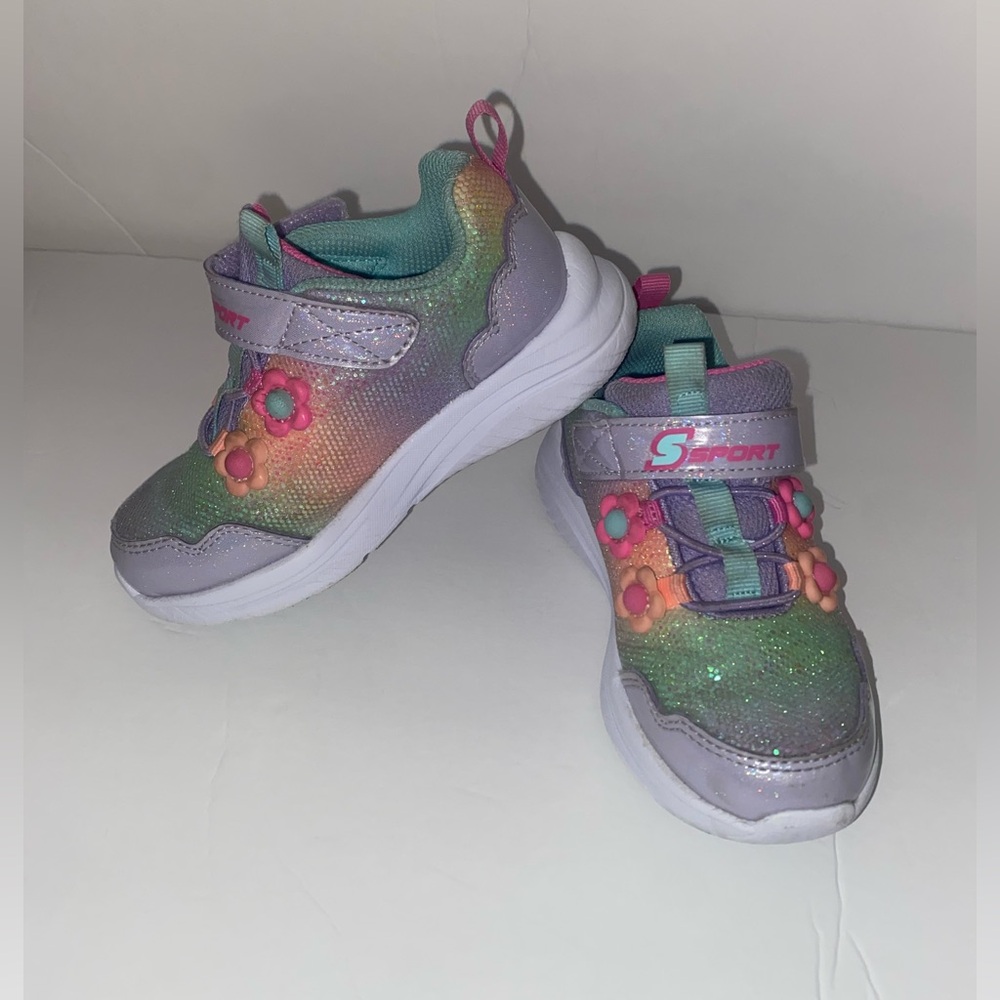 Skechers S Sport Kids Glittery Rainbow Sneakers